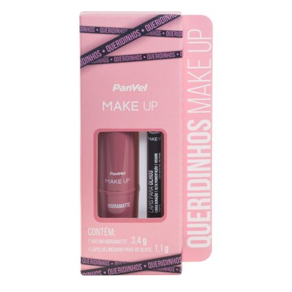KIT BATOM ROSA CHÁ E LAPIS PARA OLHOS PRETO PANVEL MAKE UP