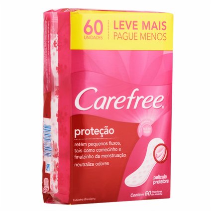 PROTETOR DIÁRIO CAREFREE PROTEÇÃO COM PERFUME 60 UNIDADES LEVE MAIS PAGUE MENOS