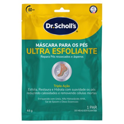MÁSCARA DR. SCHOLLS PARA PÉS ULTRA ESFOLIANTE 1 PAR 44ML