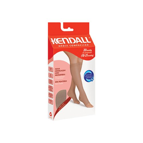 Meia Curta 3/4 Média Compressão Kendall Microfibra S/ Ponteira Mel P