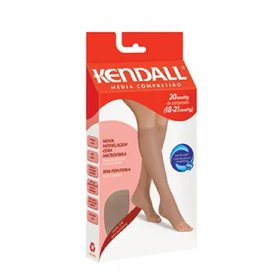 MEIA CURTA 3/4 MÉDIA COMPRESSÃO KENDALL MICROFIBRA SEM PONTEIRA MEL P