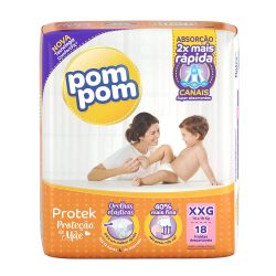 Fralda Pom Pom Protek Proteção De Mãe Jumbo Sxg Com 16 Unidades