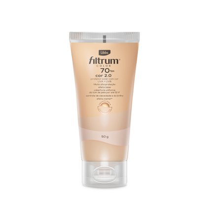 PROTETOR SOLAR FACIAL LIBBS FILTRUM COLOR 2.0 FPS70 50G