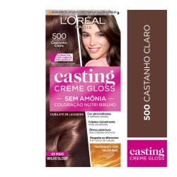 Tinta De Cabelo Casting Creme Gloss De L'oréal Paris 500 Castanho Claro 246g