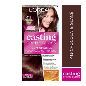 TINTA DE CABELO CASTING CREME GLOSS DE L'ORÉAL PARIS 415 CHOCOLATE GLACÊ 246G