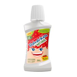 Enxaguante Bucal Infantil Malvatrikids Natural Sabor Morango 250ml