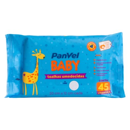 LENÇOS UMEDECIDOS PANVEL BABY 45 UNIDADES