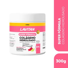SUPER FÓRMULA LAVITAN COLÁGENO HIDROLISADO SABOR HIBISCO E LIMÃO 300G