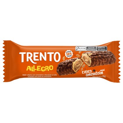 CHOCOLATE WAFER TRENTRO ALLEGRO AMENDOIM 26G