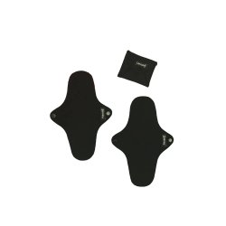 Kit De Absorventes Reutilizáveis Herself Preto Com 3 Médios Pretos