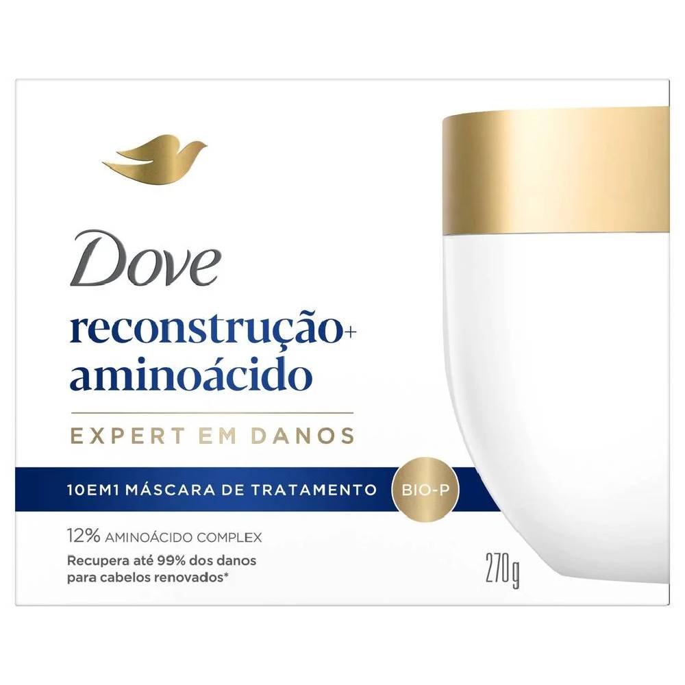 Máscara De Tratamento Capilar 10 Em 1 Dove Reconstrução + Aminoácido Expert Em Danos 270g
