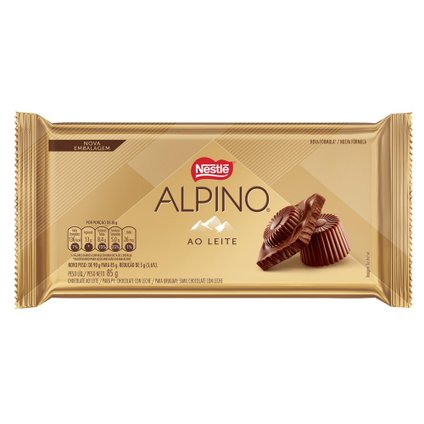 CHOCOLATE ALPINO AO LEITE 85G