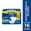 FRALDA ADULTO BIGFRAL DERMA PLUS NOTURNA ECONOMICA MÉDIA COM 16 UNIDADES
