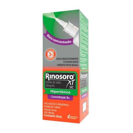 RINOSORO SOLUÇÃO NASAL HIPERTÔNICA SPRAY SIC XT 3% 50ML