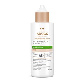 PROTETOR SOLAR FACIAL ADCOS AQUA FLUID ANTIOLEOSIDADE FPS 50 BEIGE 40ML