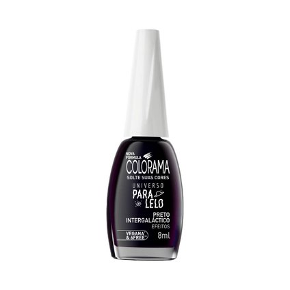 ESMALTE COLORAMA UNIVERSO PARALELO COR PRETO INTERGALÁCTICO 8ML