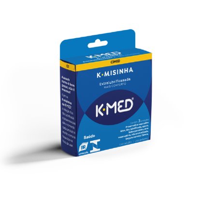 PRESERVATIVO K-MED K-MISINHA TRADICIONAL COM 3 UNIDADES