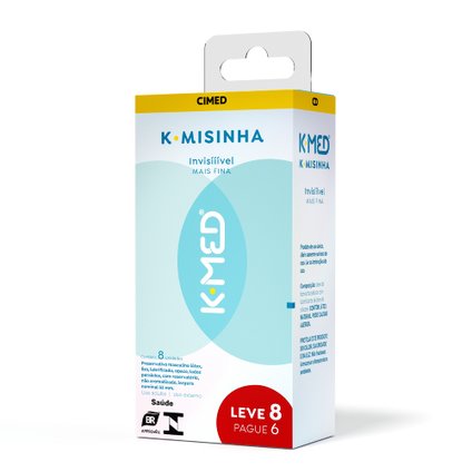 PRESERVATIVO K-MED K-MISINHA INVISIVEL COM 8 UNIDADES