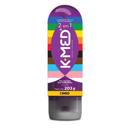 LUBRIFICANTE ÍNTIMO K-MED 2 EM 1 LGBT+ 203G