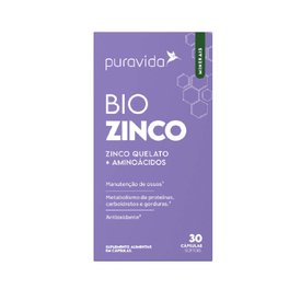 SUPLEMENTO ALIMENTAR PURAVIDA BIO ZINCO 30 CÁPSULAS