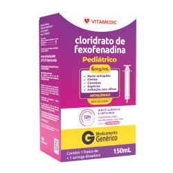Cloridrato Fexofenadina 6mg/ml Suspensao Oral 150ml Vitamedic Genérico