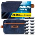 KIT CARGA PARA APARELHO DE BARBEAR GILLETTE MACH3 12 UNIDADES GRATIS NECESSAIRE