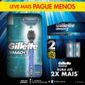 KIT APARELHO DE BARBEAR GILLETTE MACH3 AQUA GRIP REGULAR + 3 CARGAS