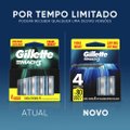 KIT CARGA PARA APARELHO DE BARBEAR GILLETTE MACH3 4 UN + GRÁTIS CREME DE BARBEAR ROSTO E CORPO 150ML
