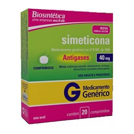 SIMETICONA 40MG 20 COMPRIMIDOS BIOSINTÉTICA GENÉRICO