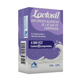 LACTOSIL 4.500 FCC ENZIMA LACTASE COM 30 COMPRIMIDOS APSEN