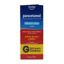 Paracetamol 200mg/ml Gotas 15ml Geolab Generico