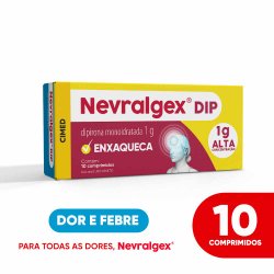 Nevralgex Dip Dipirona Monoidratada 1g Enxaqueca Com 10 Comprimidos