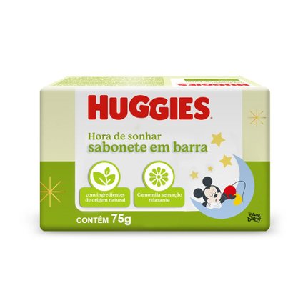 SABONETE EM BARRA HUGGIES HORA DE SONHAR PARA BEBÊ 75G