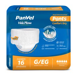 Roupa Íntima Unissex Panvel Vida Plena Pants G/eg 16 Unidades