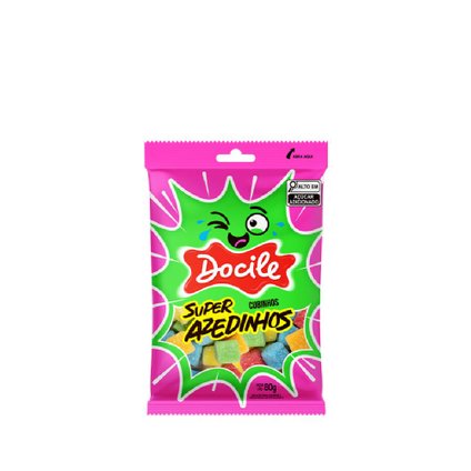BALA GELATINES DOCILE SUPER AZEDINHOS PIRÂMIDES 80G