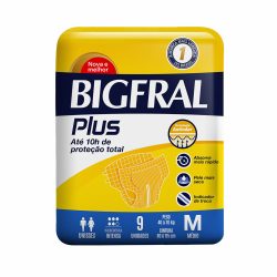 Fralda Adulto Bigfral Plus M Com 9 Unidades