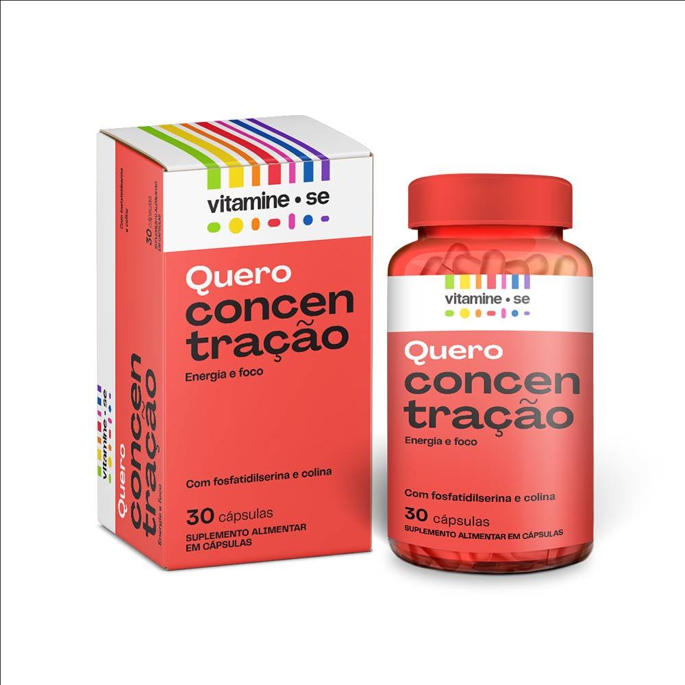Quero Concentração Vitamine-se Pote 30 Capsulas