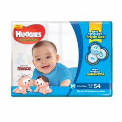 Fralda Huggies Tripla Proteção Mega M Com 54 Unidades