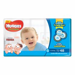 Fralda Huggies Tripla Proteção Mega G Com 48 Unidades