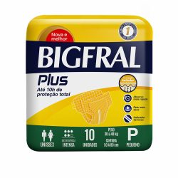 Fralda Adulto Bigfral Plus P Com 10 Unidades