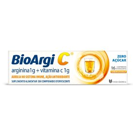 VITAMINA C COM ARGININA BIOARGI-C 1G/1G COM 16 COMPRIMIDOS EFERVESCENTES