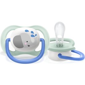 CHUPETA AVENT ULTRA AIR ELEFANTE AZUL 0 A 6 MESES COM UMA UNIDADE