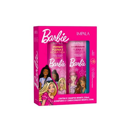 KIT SHAMPOO INFANTIL 250ML + CONDICIONADOR 250ML BARBIE IMPALA TODOS OS TIPOS DE CABELOS