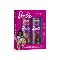 Kit Shampoo Infantil 250ml + Condicionador 250ml Barbie Impala Cabelos Cacheados