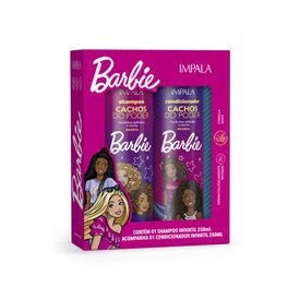KIT SHAMPOO INFANTIL 250ML + CONDICIONADOR 250ML BARBIE IMPALA CABELOS CACHEADOS
