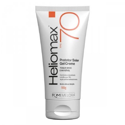 PROTETOR SOLAR FACIAL HELIOMAX EFEITO BASE TOQUE SECO E INVISÍVEL FPS 70 50G 