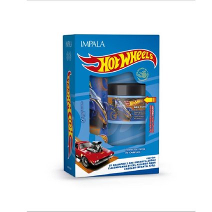 SHAMPOO 2 EM 1 250ML + GEL FIXADOR 120G HOT WHEELS IMPALA AZUL