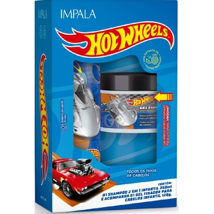 SHAMPOO 2 EM 1 250ML + GEL FIXADOR 120G HOT WHEELS IMPALA PRATA