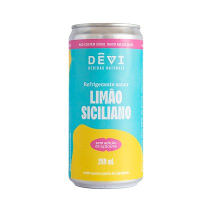 REFRIGERANTE NATURAL DÊVI LIMÃO SICILIANO SEM AÇÚCAR 269ML