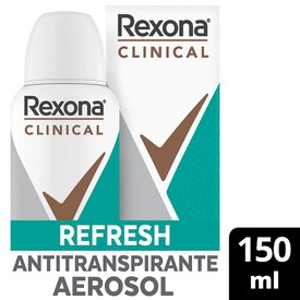 DESODORANTE AEROSSOL REXONA CLINICAL REFRESH 96H 150ML